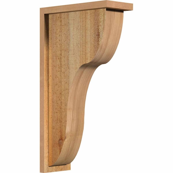 Ekena Millwork Carmel Rough Sawn Corbel w/Backplate, Western Red Cedar, 6"W x 14"D x 26"H COR06X14X26CAR01RWR - main